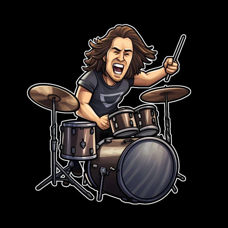 Batteur à bascule en action - dessin animé