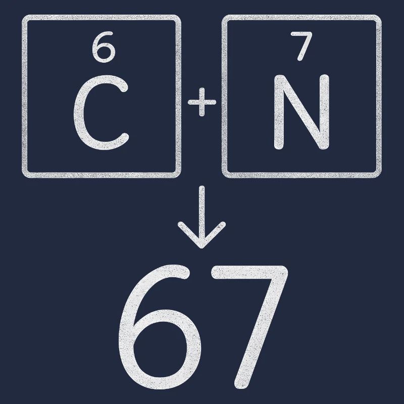 Six Seven 67 Éléments d’humour de mème Chimie