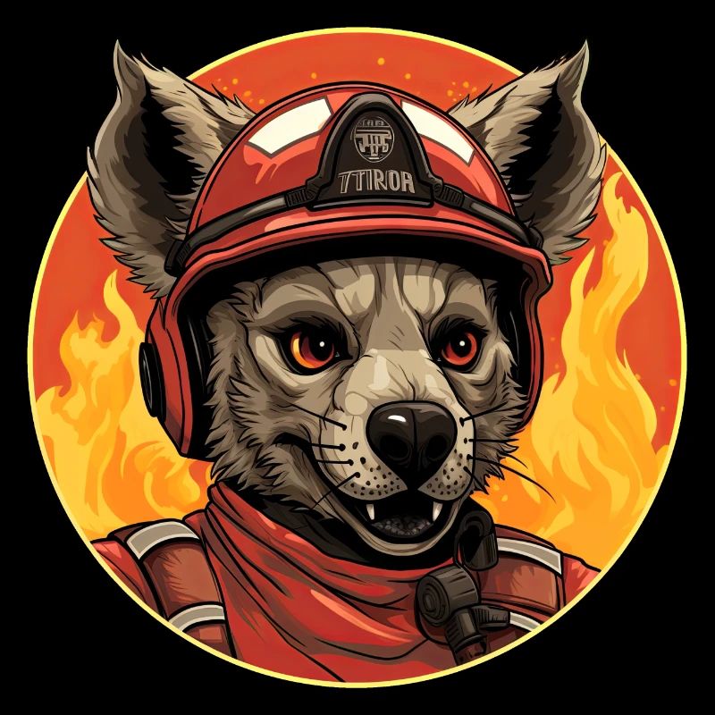 Hyène de la brigade des pompiers