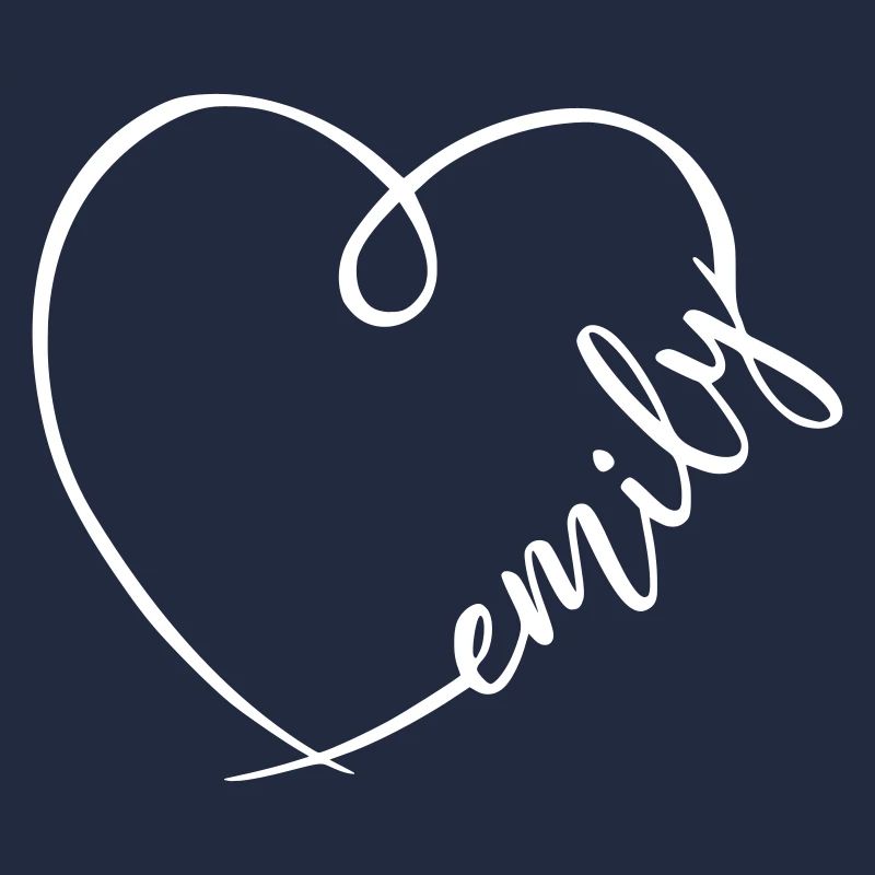 Emily Name Calligraphy Heart