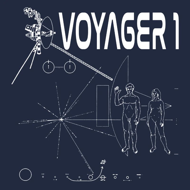 Sonde spatiale voyager 1 blanche