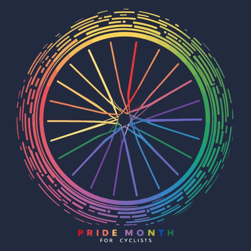 Conception de roue de vélo arc-en-ciel vibrant
