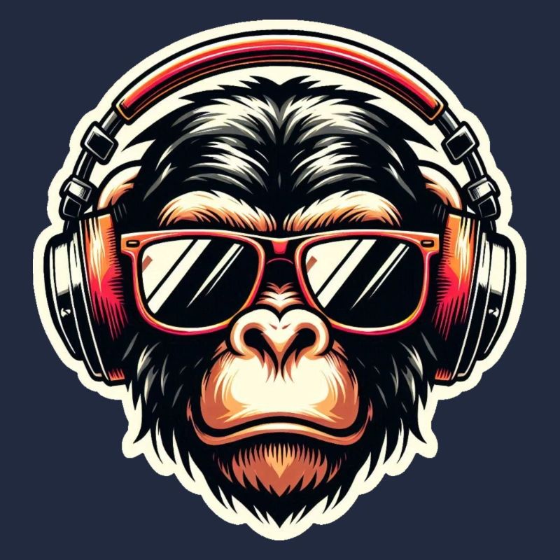 Affe Kopfhörer Brille
