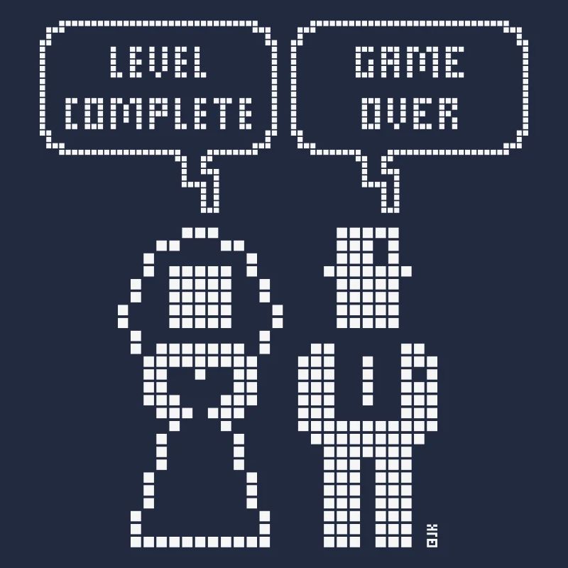 Level Complete – Game Over (Hochzeit JGA Pixel W)
