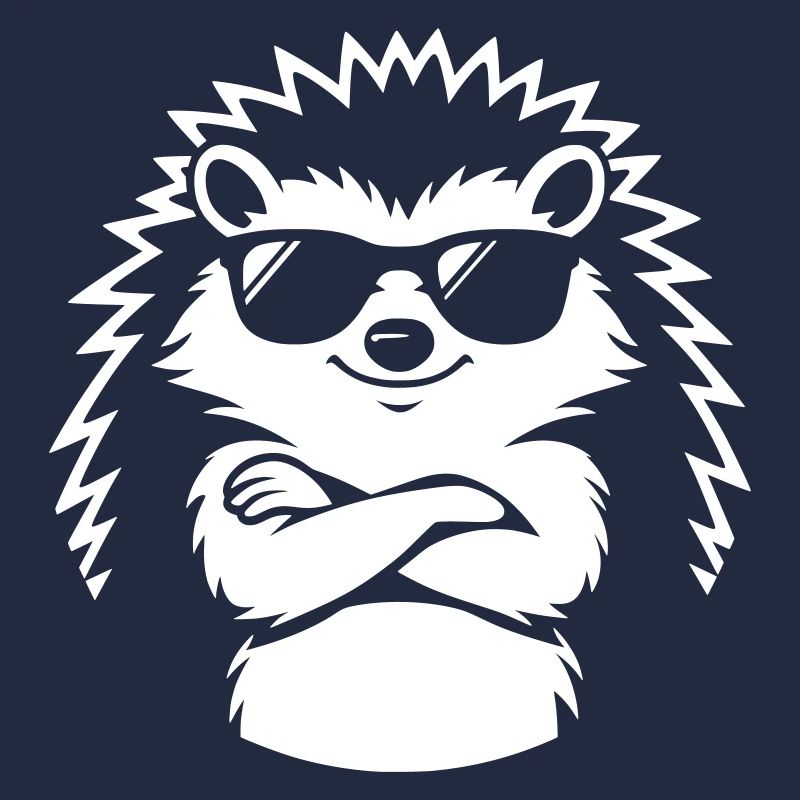 Cool hedgehog with sunglasses