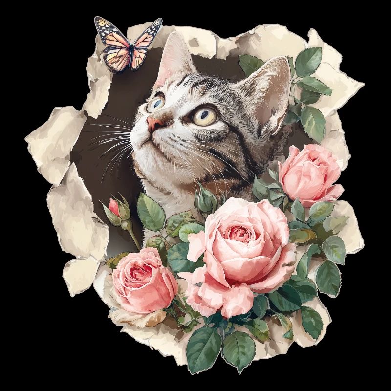 Chat et papillon