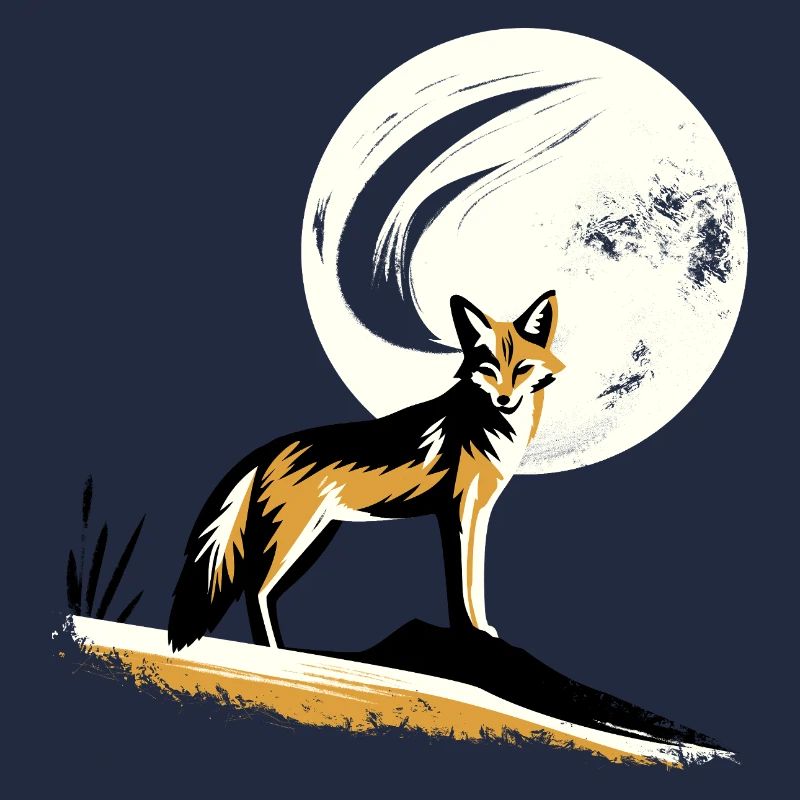 Chacal au clair de lune