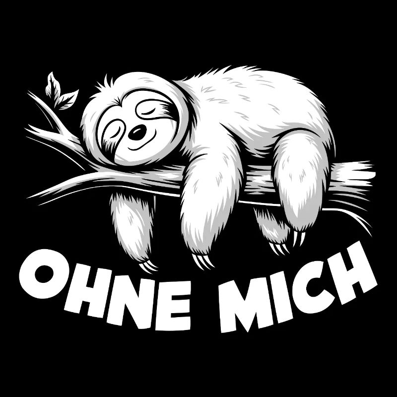 Süßes schläfriges Faultier ohne mich