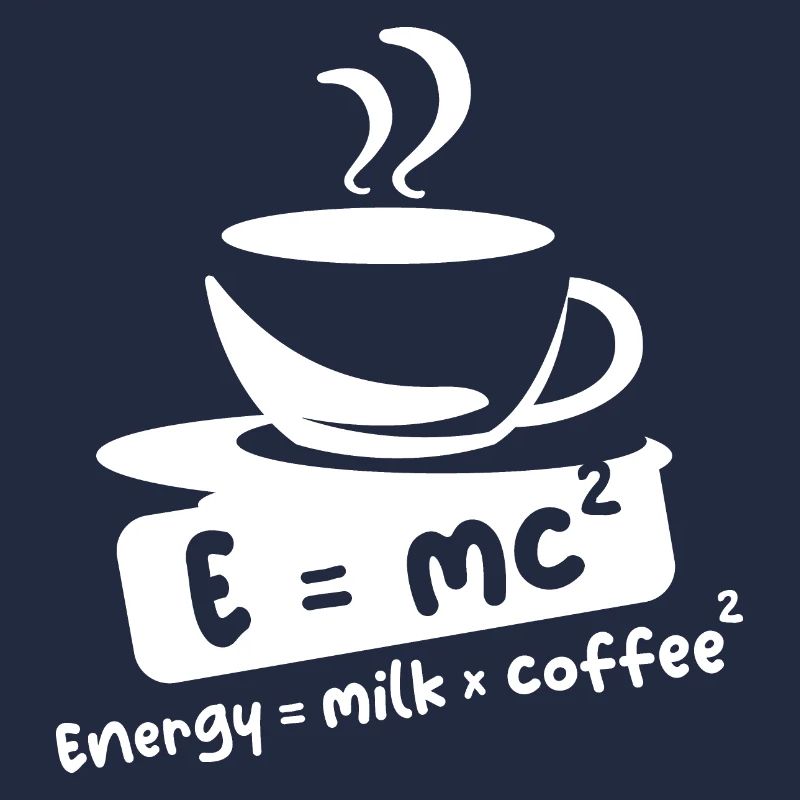 E = mc2 café dictons drôles Einstein Cafe symbole