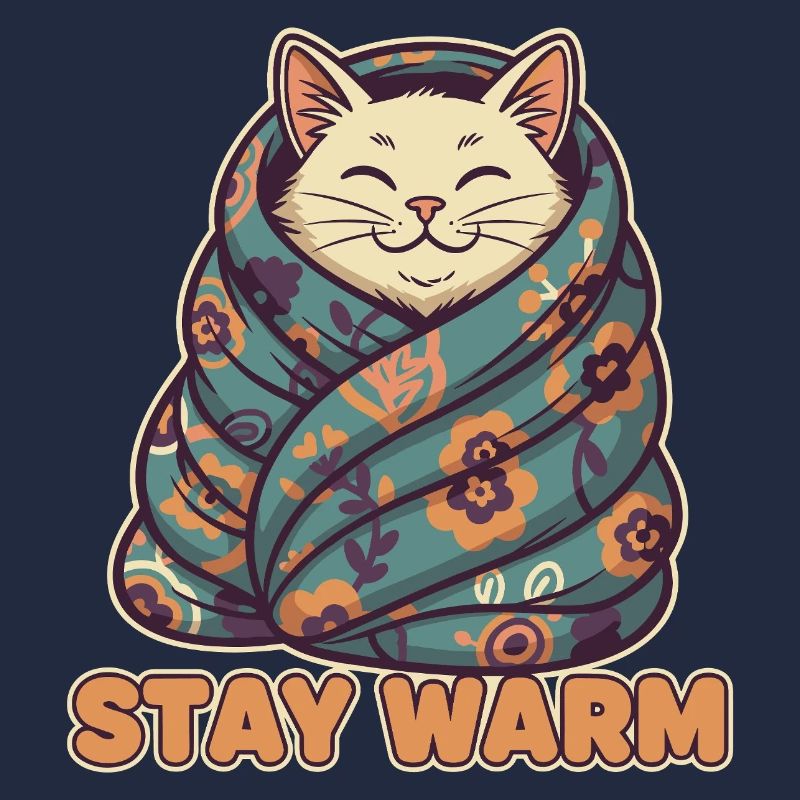 Cat Coat Stay Warm Floral Pattern