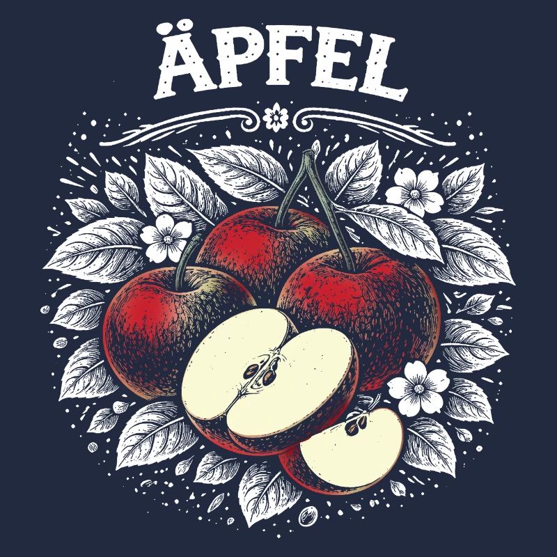 Nature morte Apple Noir & Blanc Vintage