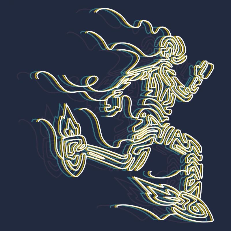 Runner roquettes stylisé