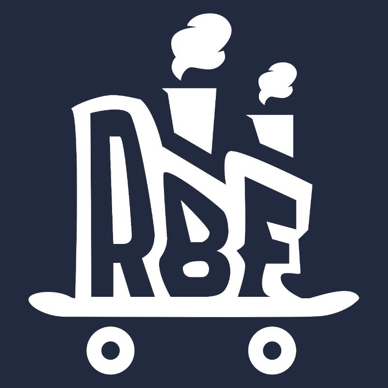 Rolling Board Factory Logo White
