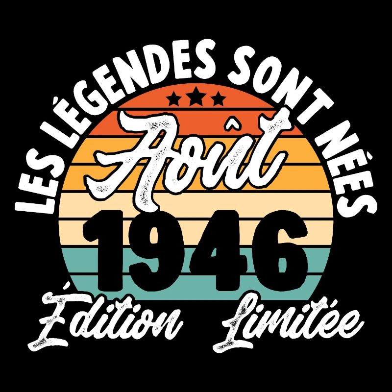 Cadeau Les légendes sont nées en Août 1946