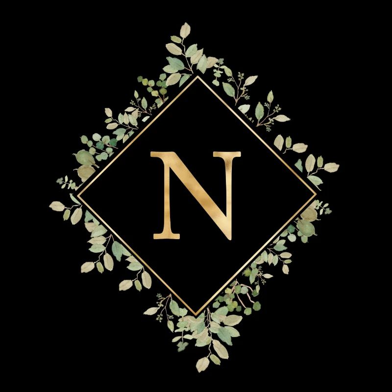 N Monogram Eucalyptus Wreath