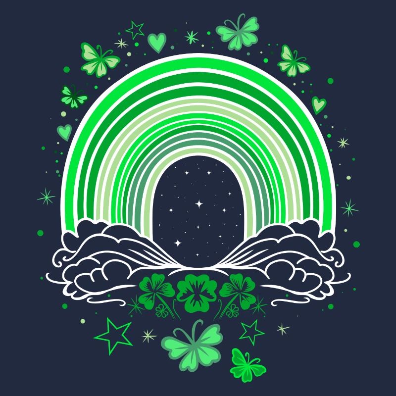 St Patricks Day Regenbogen mit Schmetterlingen