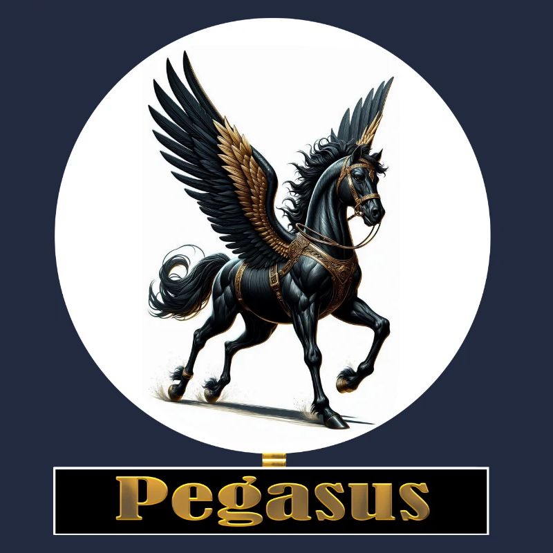 Pegasus with black wings