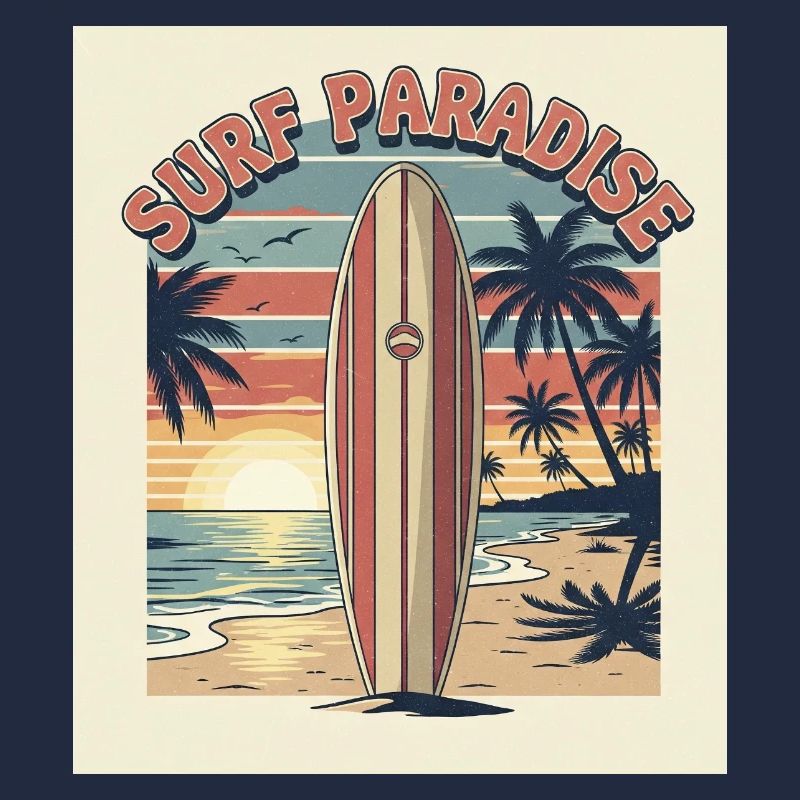Surf Paradise Retro Design