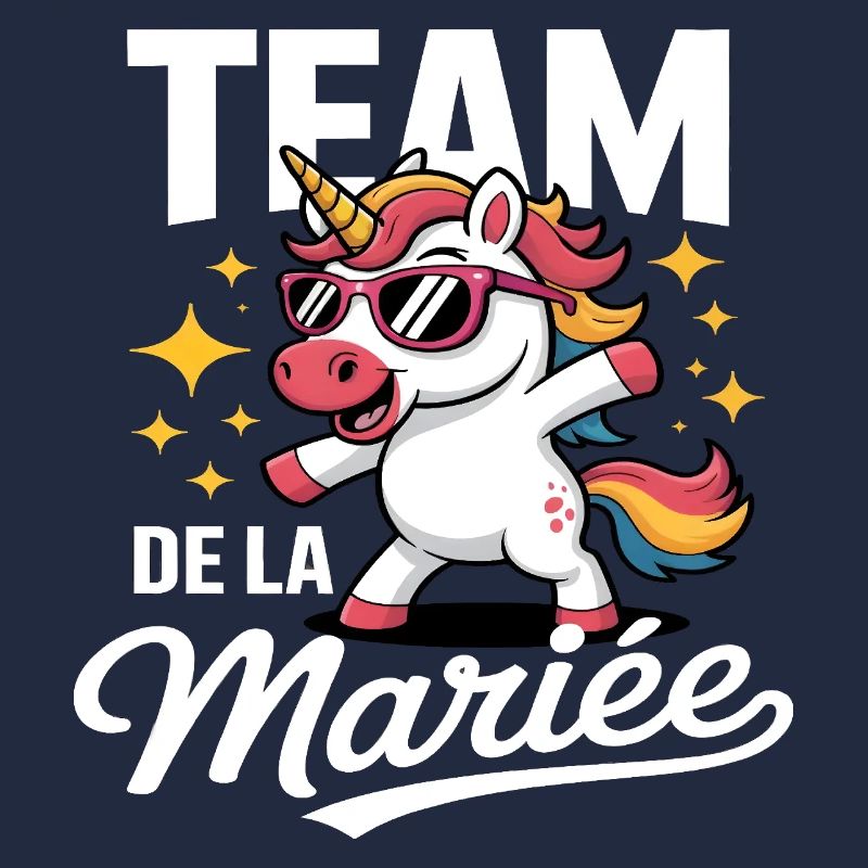 Team De La Mariée Humour EVJF Licorne Cadeau