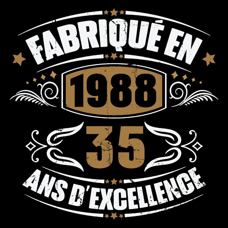 Cadeau d'anniversaire 35 ans, Fabriqué en 1988