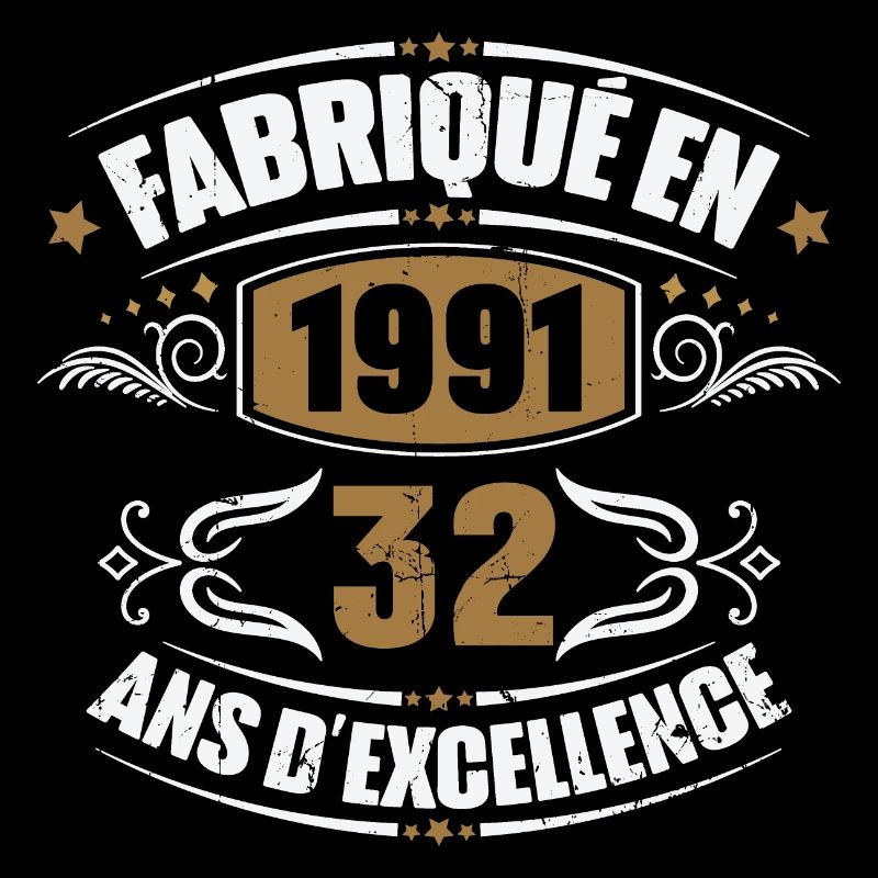 Cadeau d'anniversaire 32 ans, Fabriqué en 1991