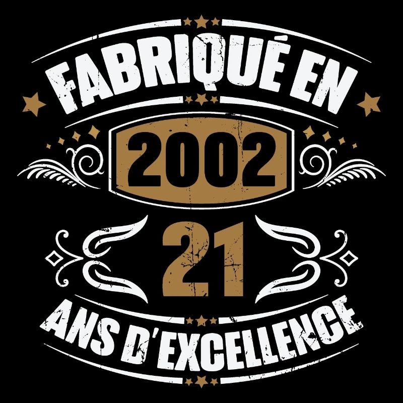 Cadeau d'anniversaire 21 ans, Fabriqué en 2002