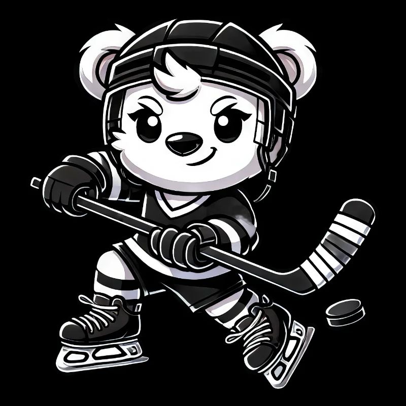 Polar Bear Chibi Hockey Player