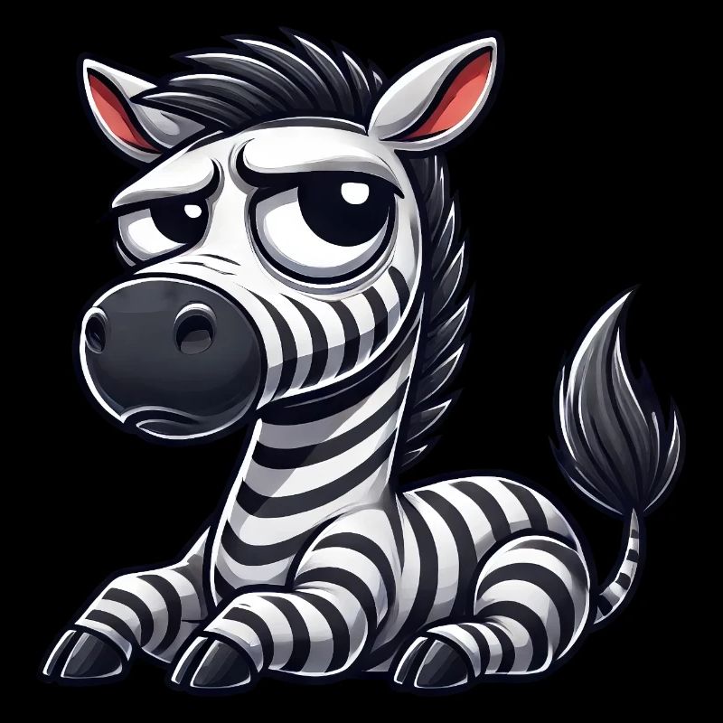 Zebra Cartoon Funny Bull Comic