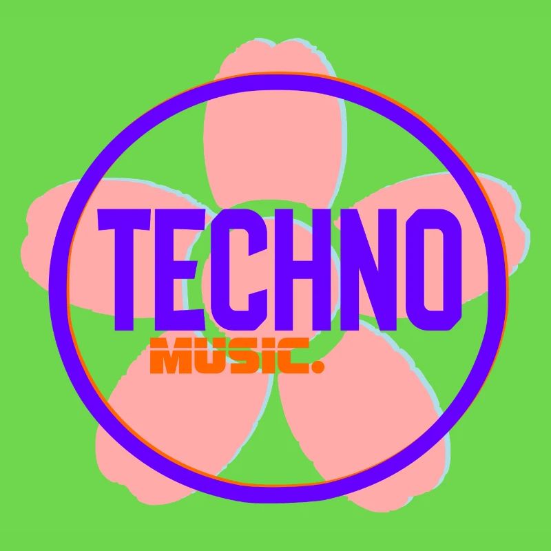 Logo néon Techno Circle