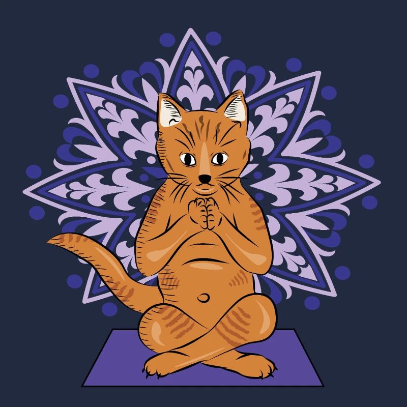Mandala méditatif du chat