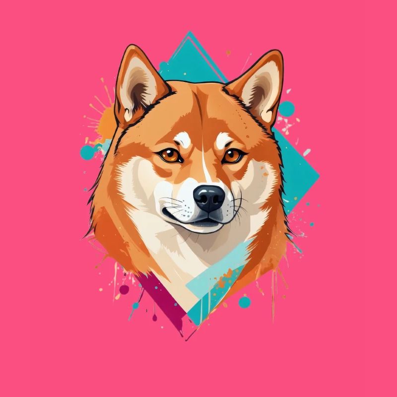 Shiba Inu Geometric Solid Colors