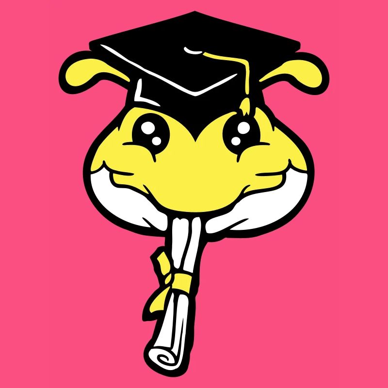 Caterpillar High School Graduation Passed College Worm