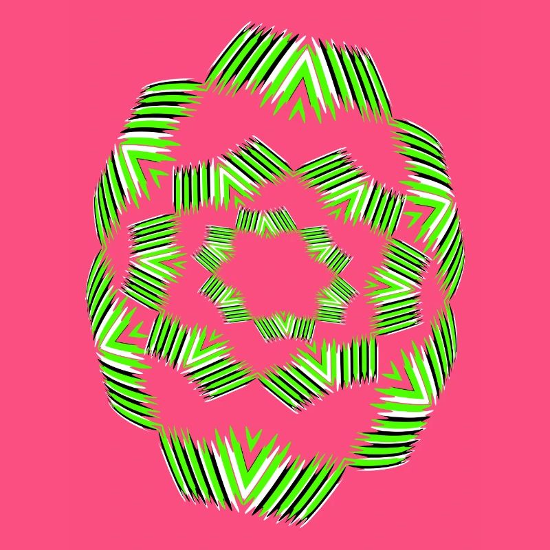 Neon Mandala Fächer Muster