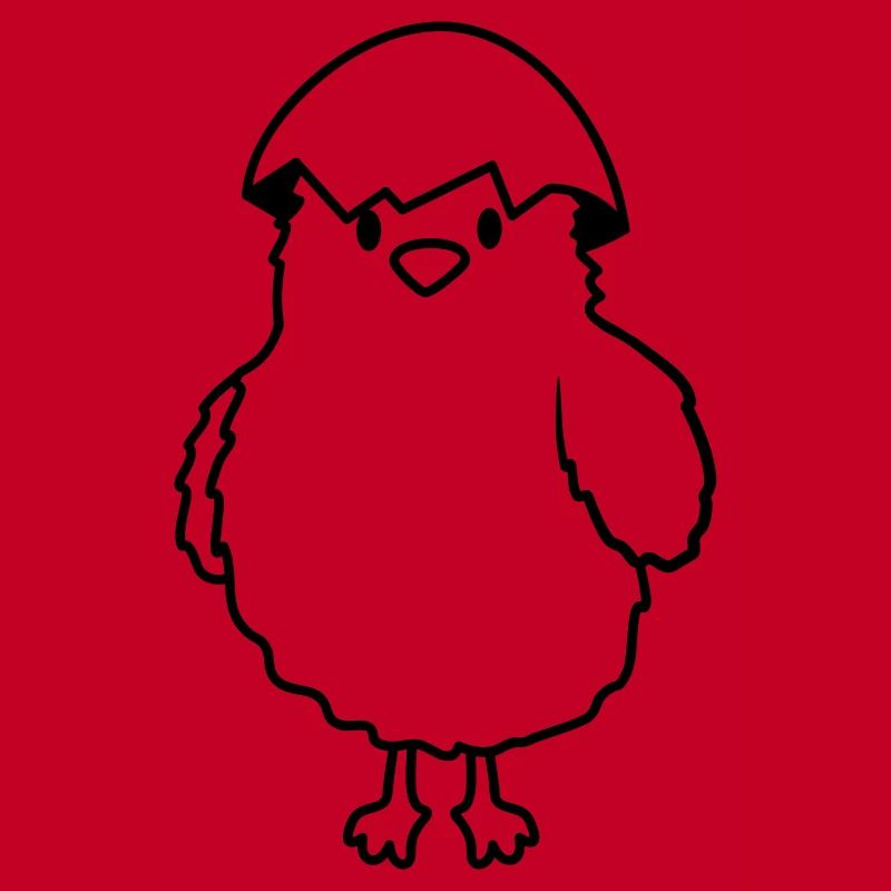 Chicks with eggshell on the head