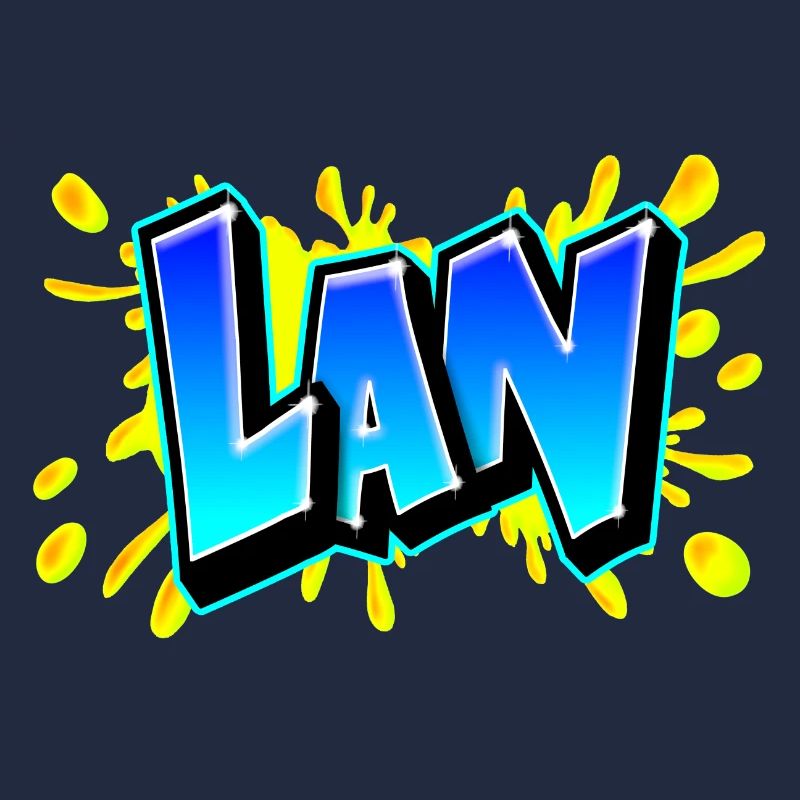 Graffiti "LAN" Imprimable sur tout support !