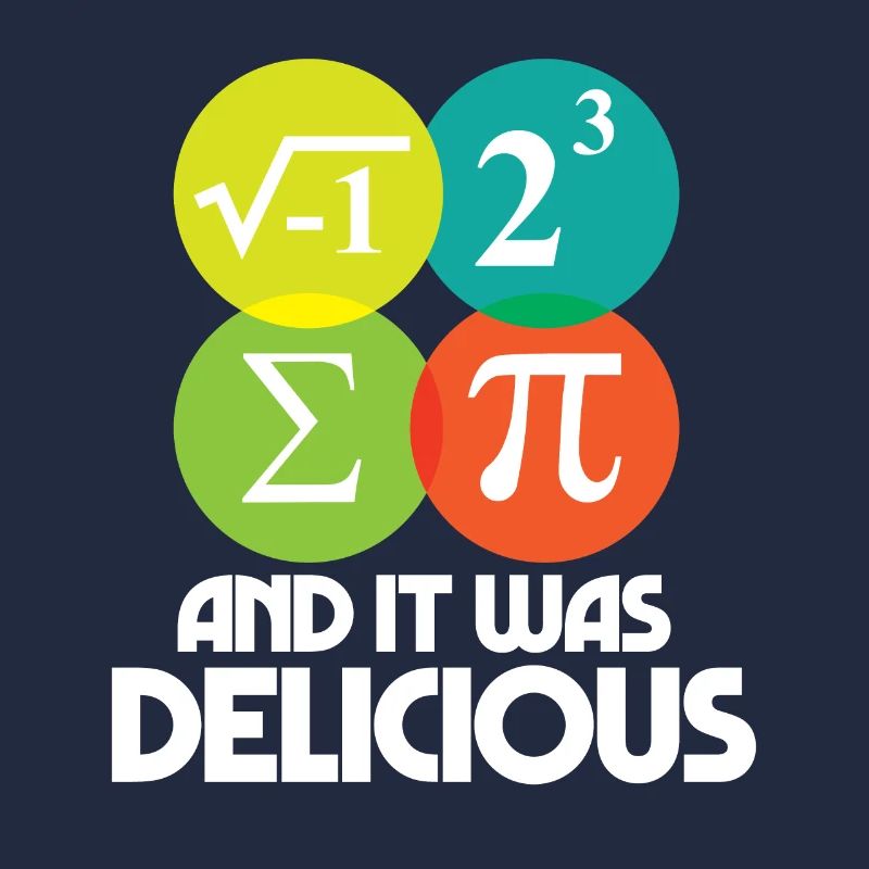 I Ate Some Pie and It Was Delicious Math Pun Pi