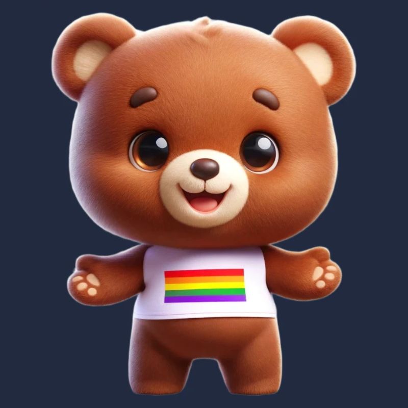 Teddy Tom mit Regenbogenshirt
