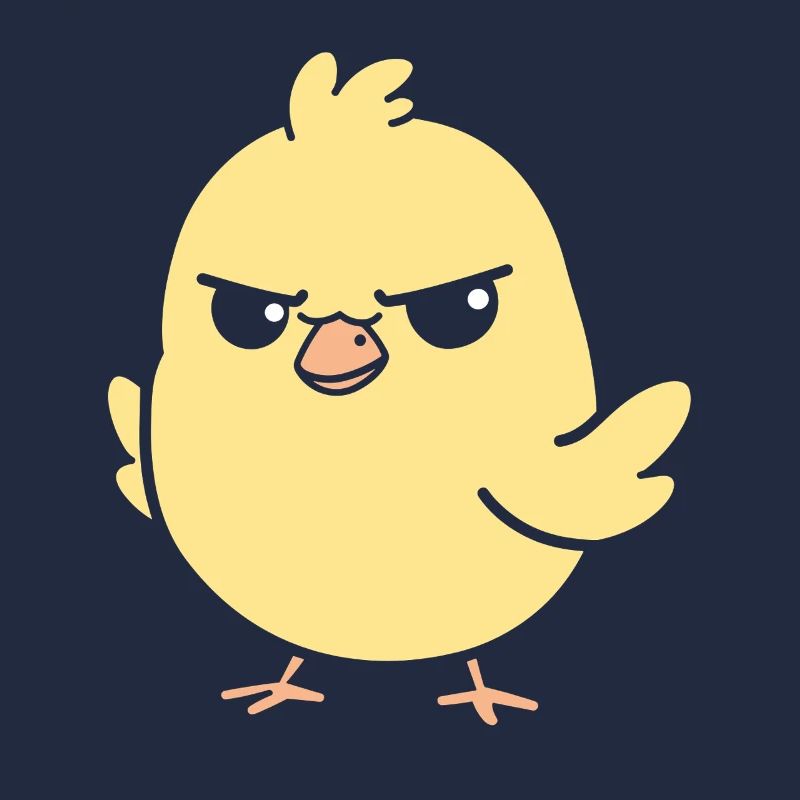 Yellow tenacious chick
