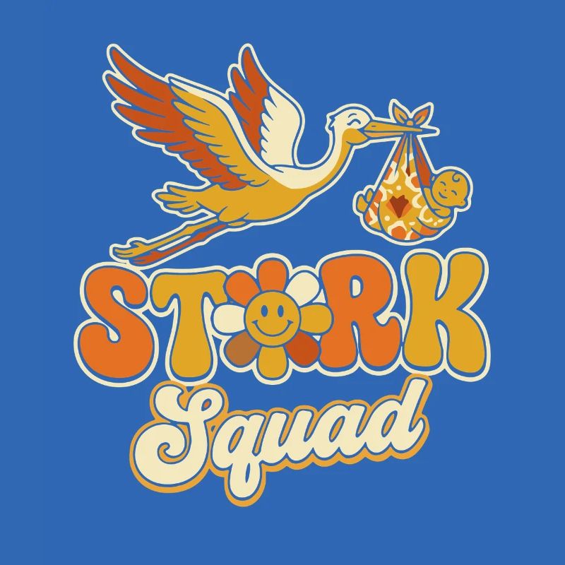 Stork Squad Retro Style