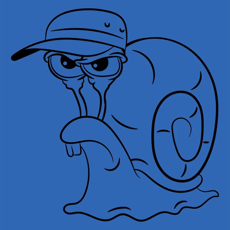Escargot drôle mal