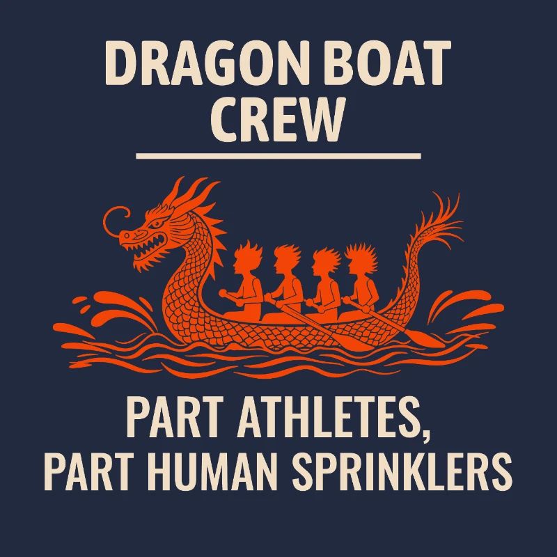Drachenboot Crew Athleten Sprinkler