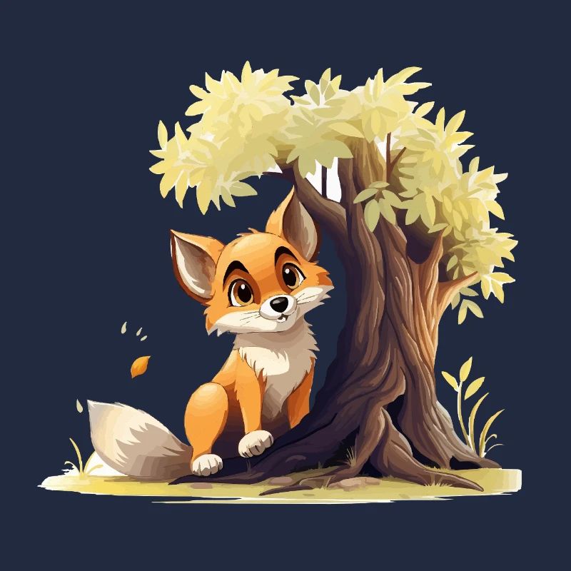 Waldfuchs am goldenen Baum
