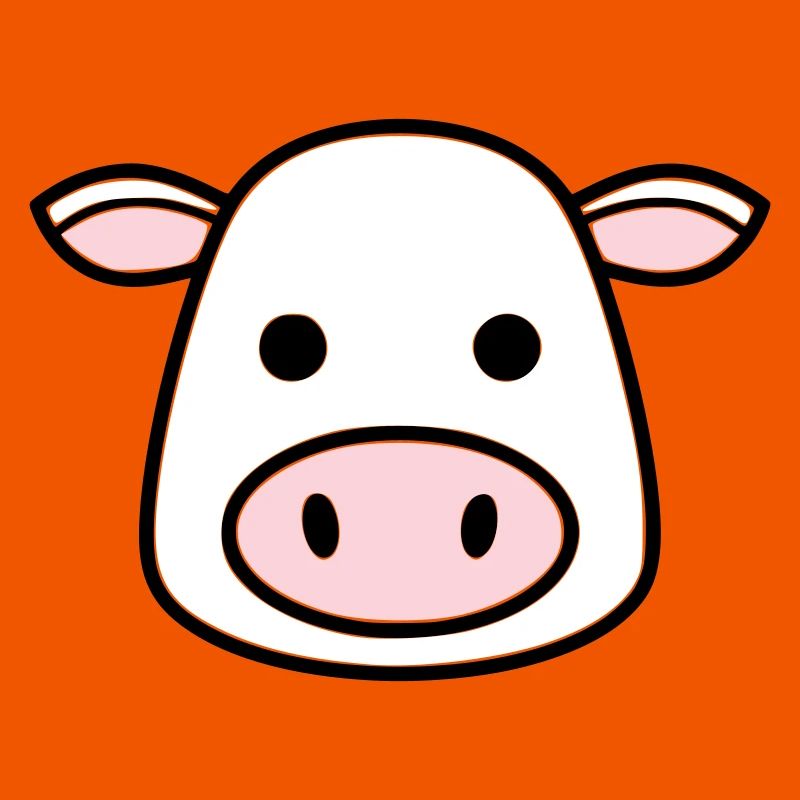Mignonne Tête de Vache Visage Vector de la BD