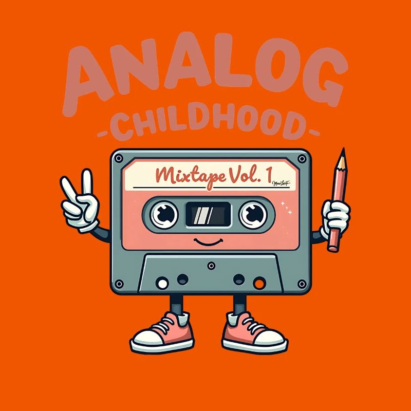 Conception de cassettes de mixtape analogiques d’enfance