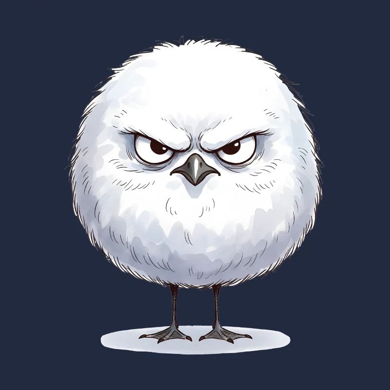 Grimmige runde Möwe 