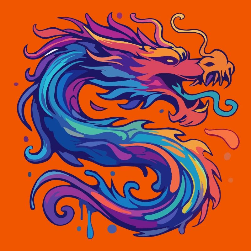 Neon Drache
