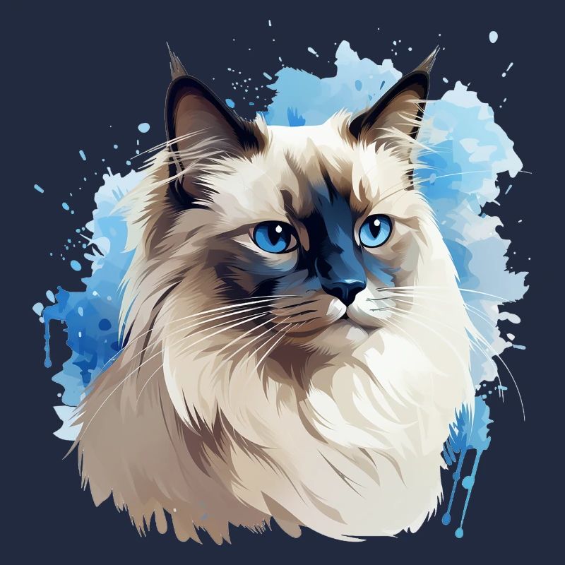 Tête de chat sacré Birman