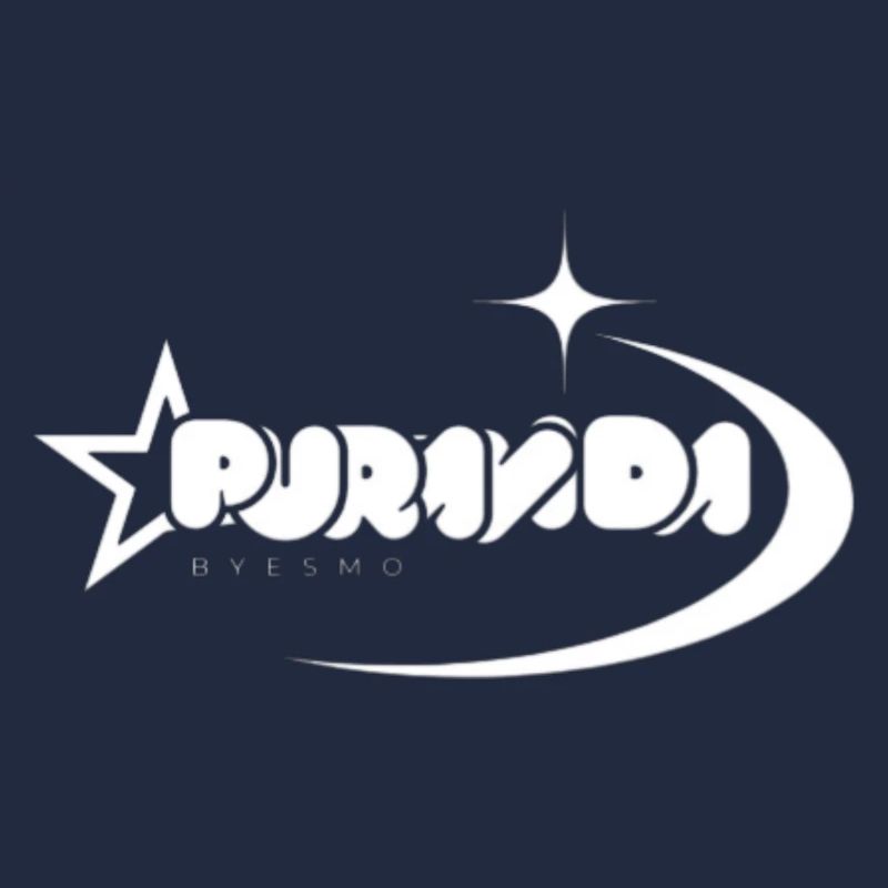 Style spatial avec étoile et comète