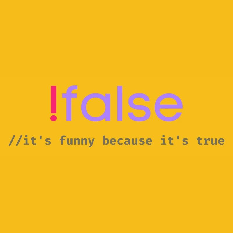 Jeu de mots sur la programmation Ifalse Funny Coder