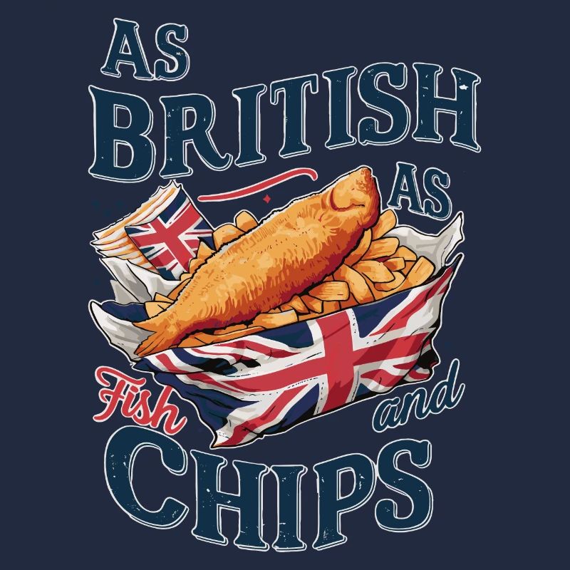British Pride Fish and Chips Union Jack Design